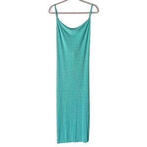 Free People Dress Women's Medium Intimately Bare It All Bodycon Slip Turquoise
